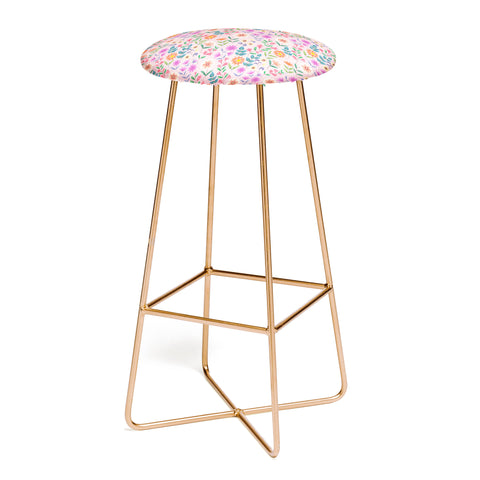 Pimlada Phuapradit Ditsy Floral Pink Bar Stool