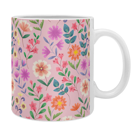 Pimlada Phuapradit Ditsy Floral Pink Coffee Mug