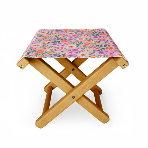Pimlada Phuapradit Ditsy Floral Pink Folding Stool