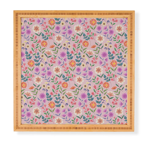 Pimlada Phuapradit Ditsy Floral Pink Framed Wall Art