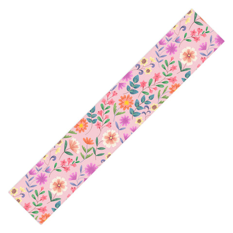 Pimlada Phuapradit Ditsy Floral Pink Table Runner