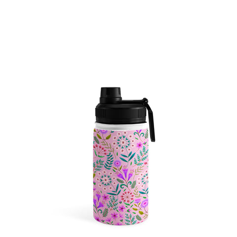 Pimlada Phuapradit Ditsy Purple Floral Half Drop Water Bottle