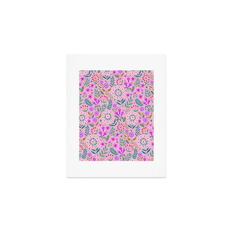 Pimlada Phuapradit Ditsy Purple Floral Half Drop Art Print
