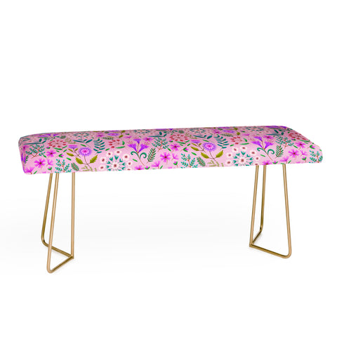 Pimlada Phuapradit Ditsy Purple Floral Half Drop Bench