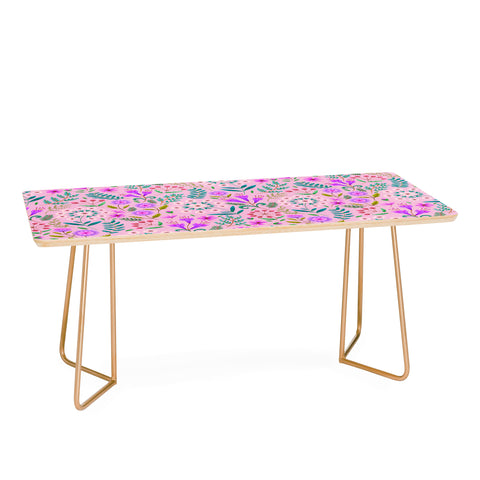 Pimlada Phuapradit Ditsy Purple Floral Half Drop Coffee Table