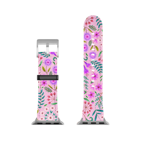 Pimlada Phuapradit Ditsy Purple Floral Half Drop Apple Watch Band