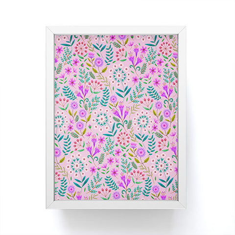 Pimlada Phuapradit Ditsy Purple Floral Half Drop Framed Mini Art Print