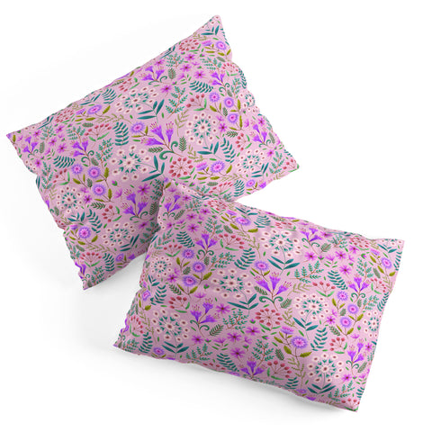 Pimlada Phuapradit Ditsy Purple Floral Half Drop Pillow Shams