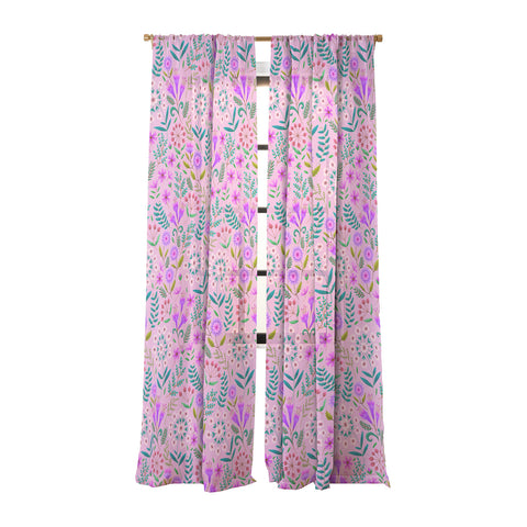 Pimlada Phuapradit Ditsy Purple Floral Half Drop Sheer Non Repeat