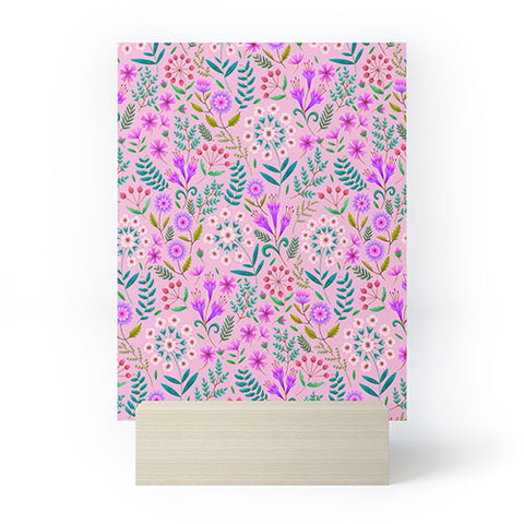 Pimlada Phuapradit Ditsy Purple Floral Half Drop Mini Art Print