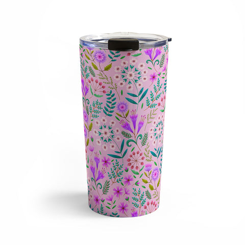 Pimlada Phuapradit Ditsy Purple Floral Half Drop Travel Mug