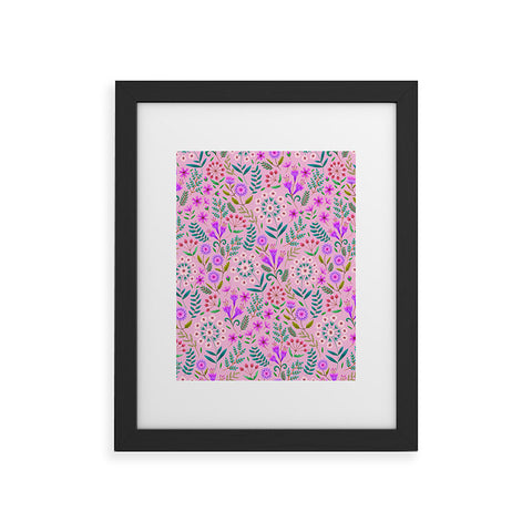 Pimlada Phuapradit Ditsy Purple Floral Half Drop Framed Art Print