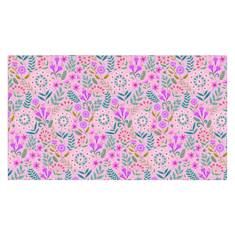 Pimlada Phuapradit Ditsy Purple Floral Half Drop Tablecloth