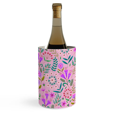Pimlada Phuapradit Ditsy Purple Floral Half Drop Wine Chiller