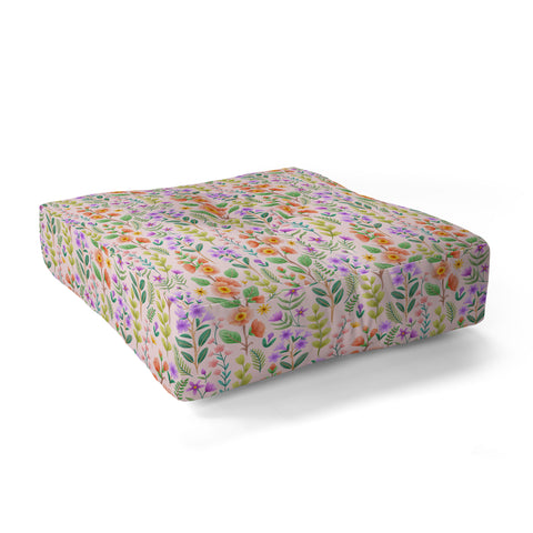 Pimlada Phuapradit Ditsy Spring Floral Floor Pillow Square