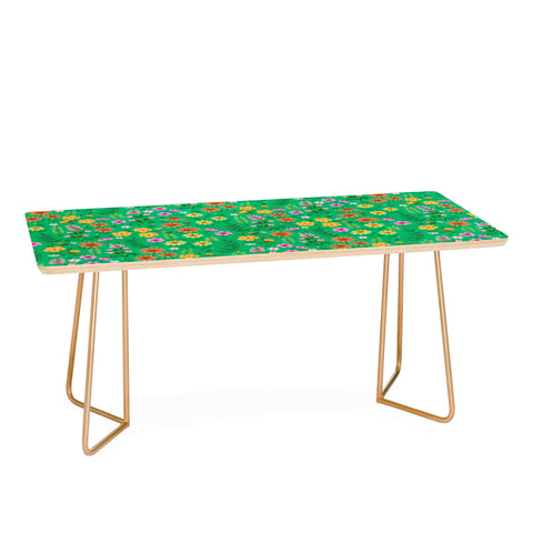 Pimlada Phuapradit Ditsy Spring Floral Green Coffee Table