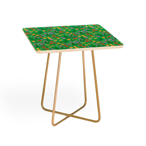 Pimlada Phuapradit Ditsy Spring Floral Green Side Table
