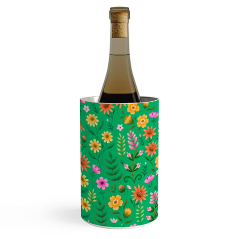 Pimlada Phuapradit Ditsy Spring Floral Green Wine Chiller