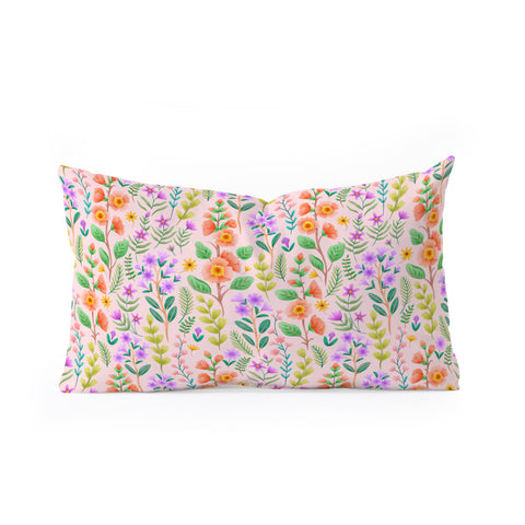 Pimlada Phuapradit Ditsy Spring Floral Oblong Throw Pillow
