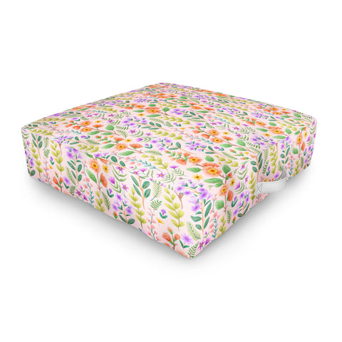 Pimlada Phuapradit Ditsy Spring Floral Outdoor Floor Cushion