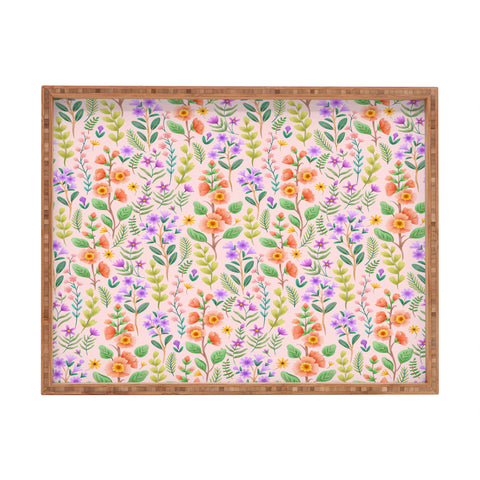 Pimlada Phuapradit Ditsy Spring Floral Rectangular Tray