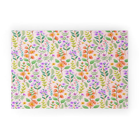 Pimlada Phuapradit Ditsy Spring Floral Welcome Mat