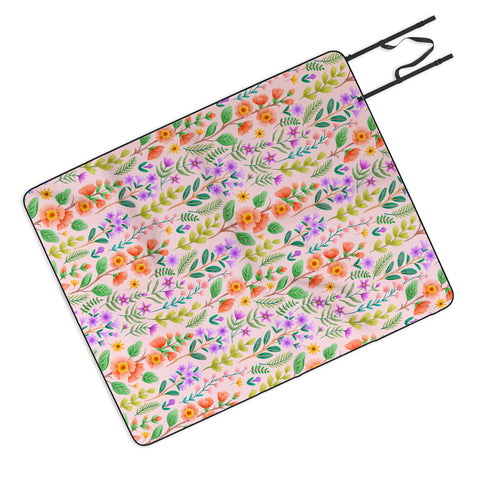 Pimlada Phuapradit Ditsy Spring Floral Picnic Blanket