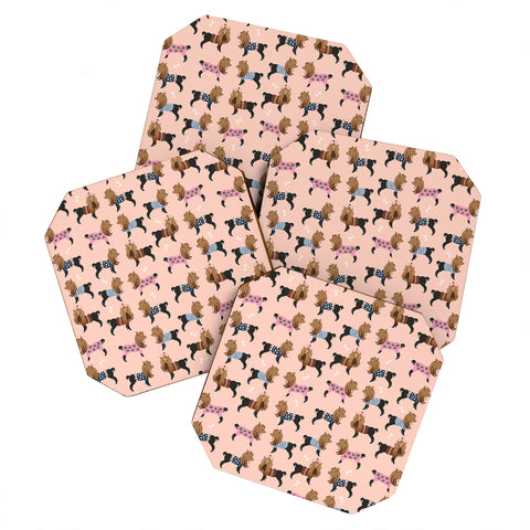 Pimlada Phuapradit Dog Pattern Yorkie Coaster Set