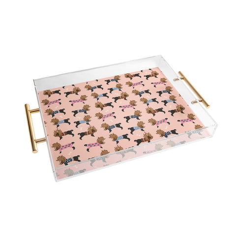 Pimlada Phuapradit Dog Pattern Yorkie Acrylic Tray