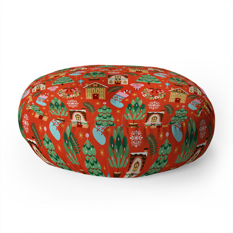 Pimlada Phuapradit Festive Home Floor Pillow Round