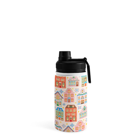 Pimlada Phuapradit Festive Houses Water Bottle