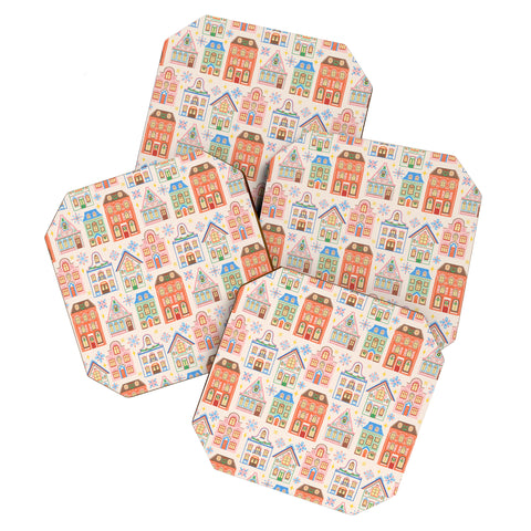 Pimlada Phuapradit Festive Houses Coaster Set