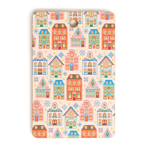 Pimlada Phuapradit Festive Houses Cutting Board Rectangle