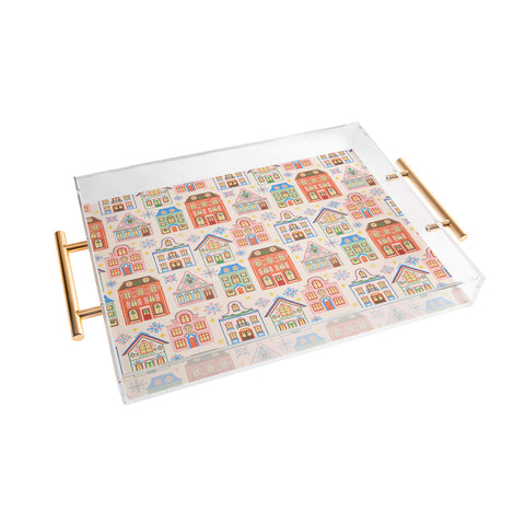 Pimlada Phuapradit Festive Houses Acrylic Tray