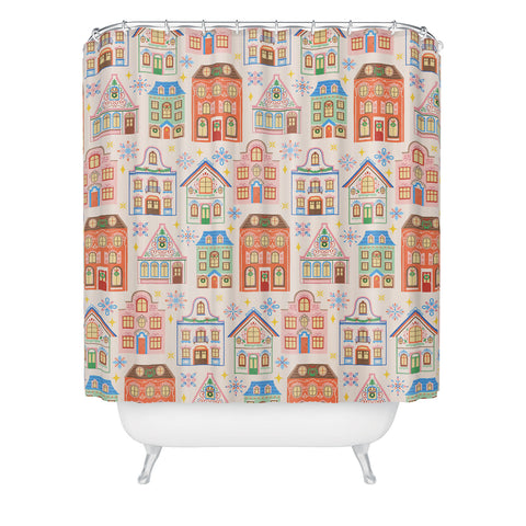 Pimlada Phuapradit Festive Houses Shower Curtain