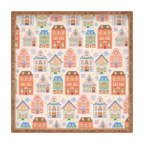 Pimlada Phuapradit Festive Houses Square Tray