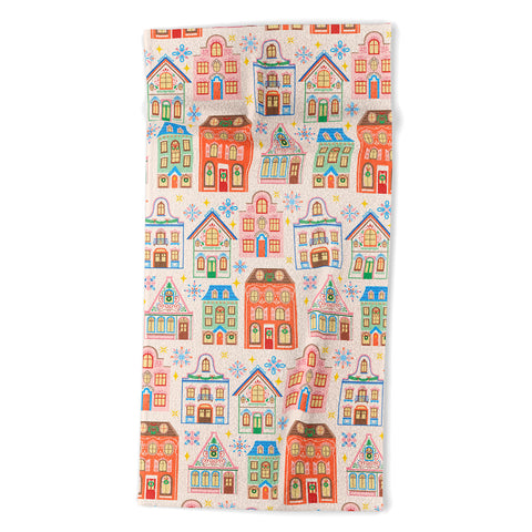 Pimlada Phuapradit Festive Houses Beach Towel
