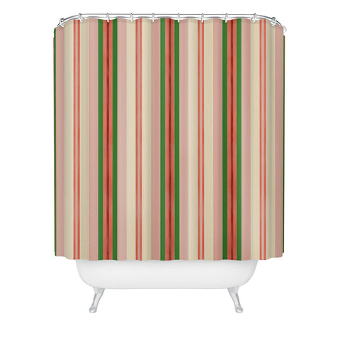Pimlada Phuapradit Festive stripes 1 Shower Curtain