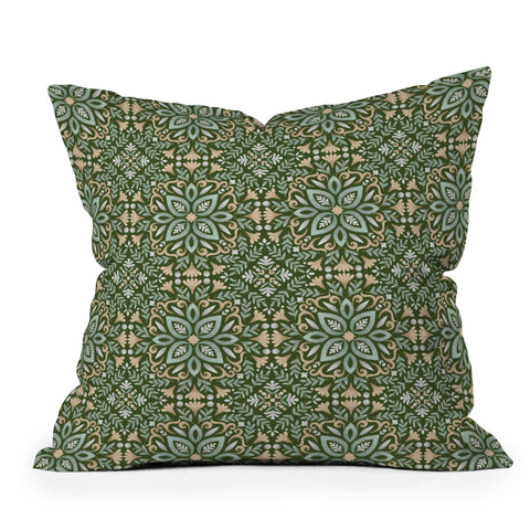 Pimlada Phuapradit Festive tiles 1 Outdoor Throw Pillow