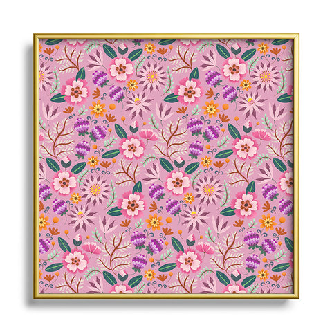 Pimlada Phuapradit Floral 52401 Square Metal Framed Art Print