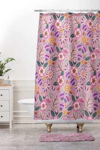 Pimlada Phuapradit Floral 52401 Shower Curtain And Mat