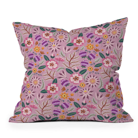 Pimlada Phuapradit Floral 52401 Throw Pillow