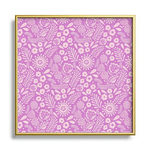 Pimlada Phuapradit Floral 52402 Square Metal Framed Art Print