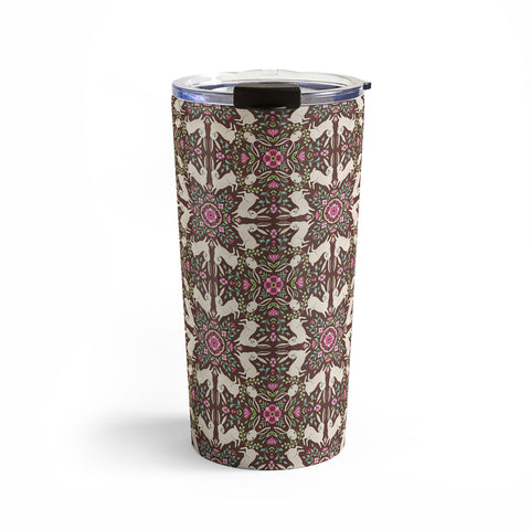 Pimlada Phuapradit Floral Bunny Tile Travel Mug