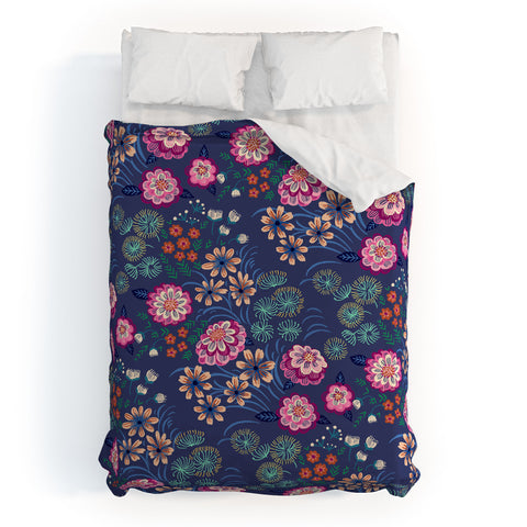Pimlada Phuapradit Floral Gems Duvet Cover