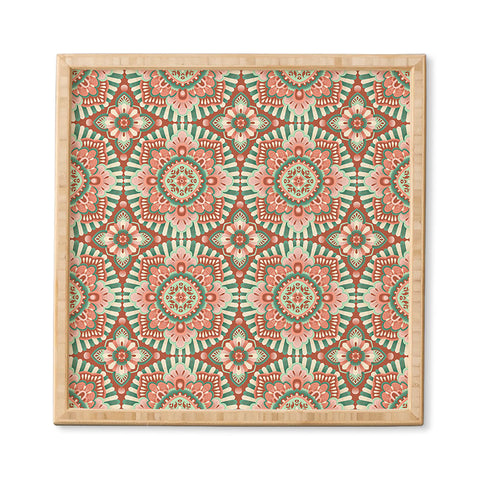 Pimlada Phuapradit Floral Mandala Tiles Framed Wall Art