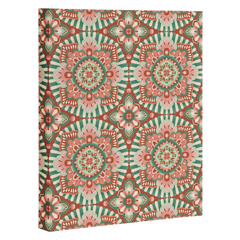 Pimlada Phuapradit Floral Mandala Tiles Art Canvas