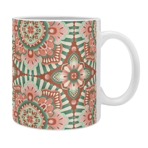 Pimlada Phuapradit Floral Mandala Tiles Coffee Mug