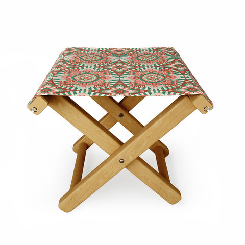 Pimlada Phuapradit Floral Mandala Tiles Folding Stool