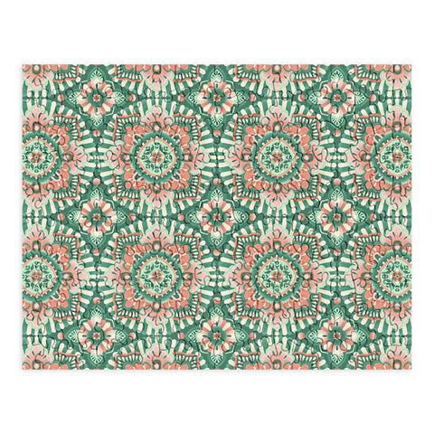 Pimlada Phuapradit Floral Mandala Tiles Green Puzzle